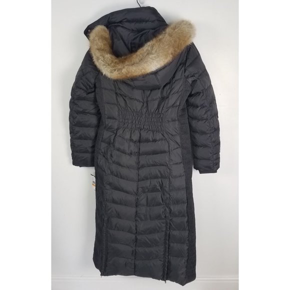 Michael Michael Kors Women's Sz. S Hooded Faux Fur Maxi Down Coat Gun Metal NWT - Picture 6 of 8